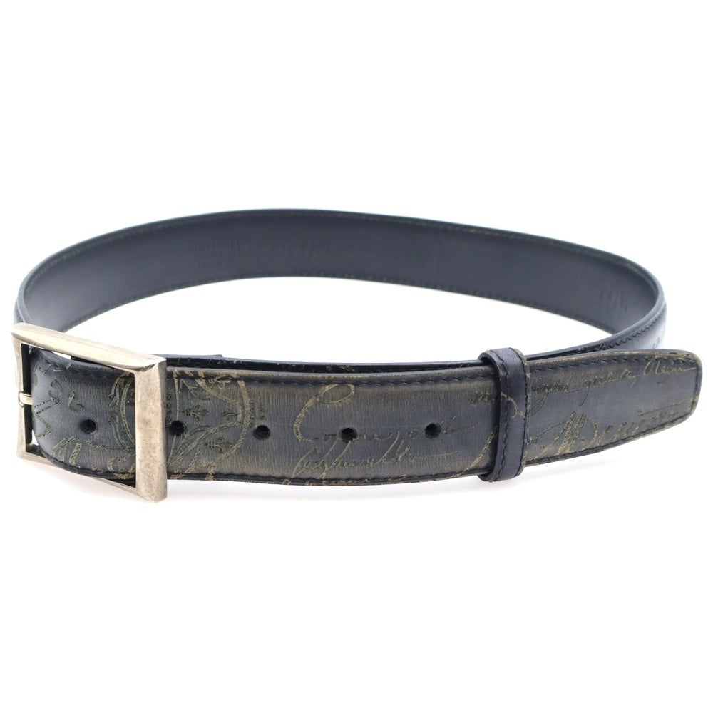 Berluti(ベルルッティ) カリグラフィ スクリットレザーベルト グレー