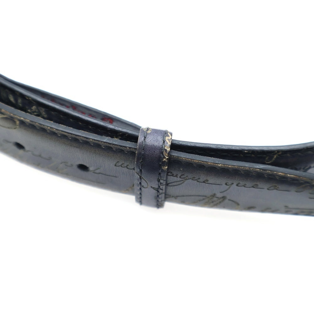 Berluti(ベルルッティ) カリグラフィ スクリットレザーベルト グレー