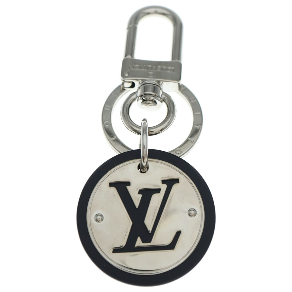LOUIS VUITTON(ルイヴィトン) ポルトクレ LVサークル バッグチャーム キーホルダー キーリング ブラック/シルバー M67362
