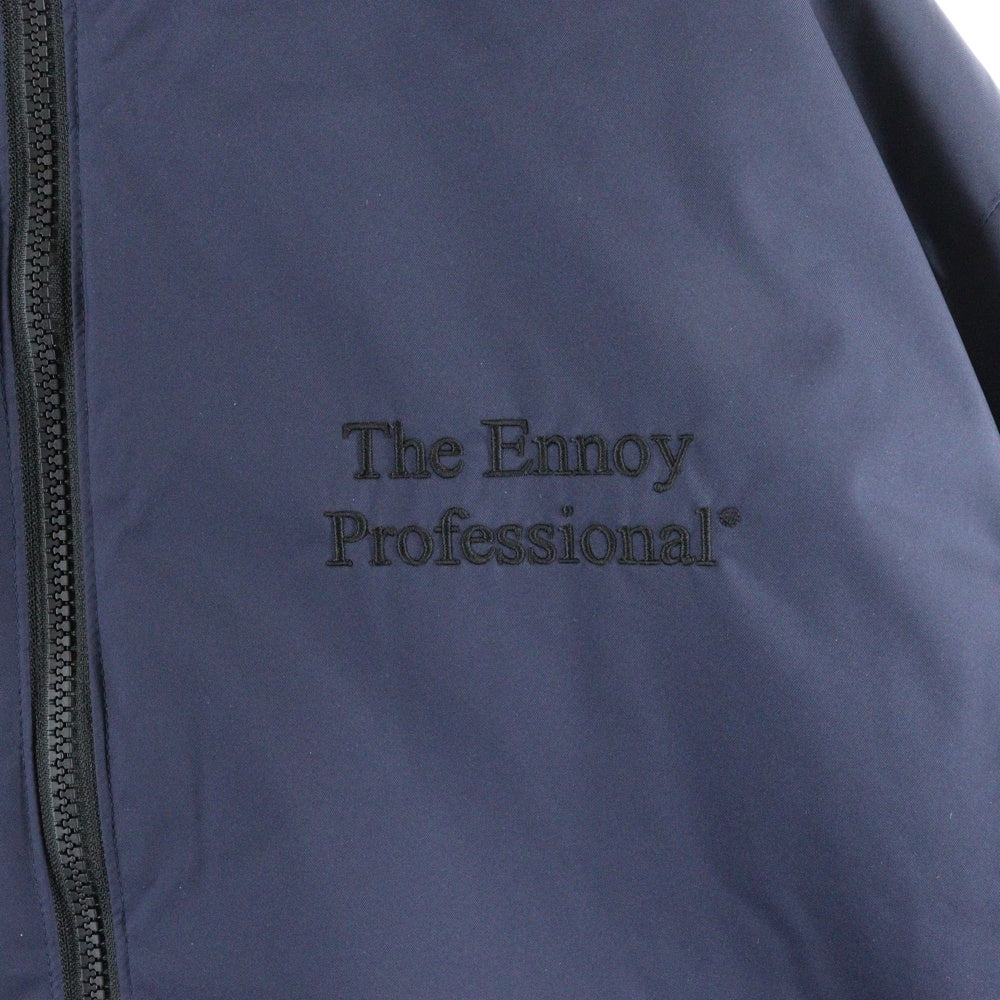 ENNOY(エンノイ) 24AW PADDED JACKET ロゴ刺繍 中綿ナイロンジャケット ネイビー AW24BRENJK03LP