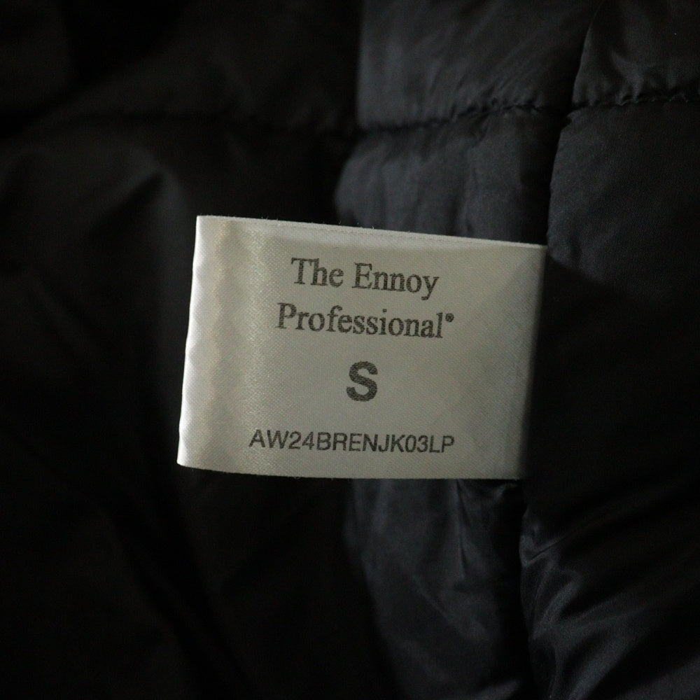 ENNOY(エンノイ) 24AW PADDED JACKET ロゴ刺繍 中綿ナイロンジャケット ネイビー AW24BRENJK03LP