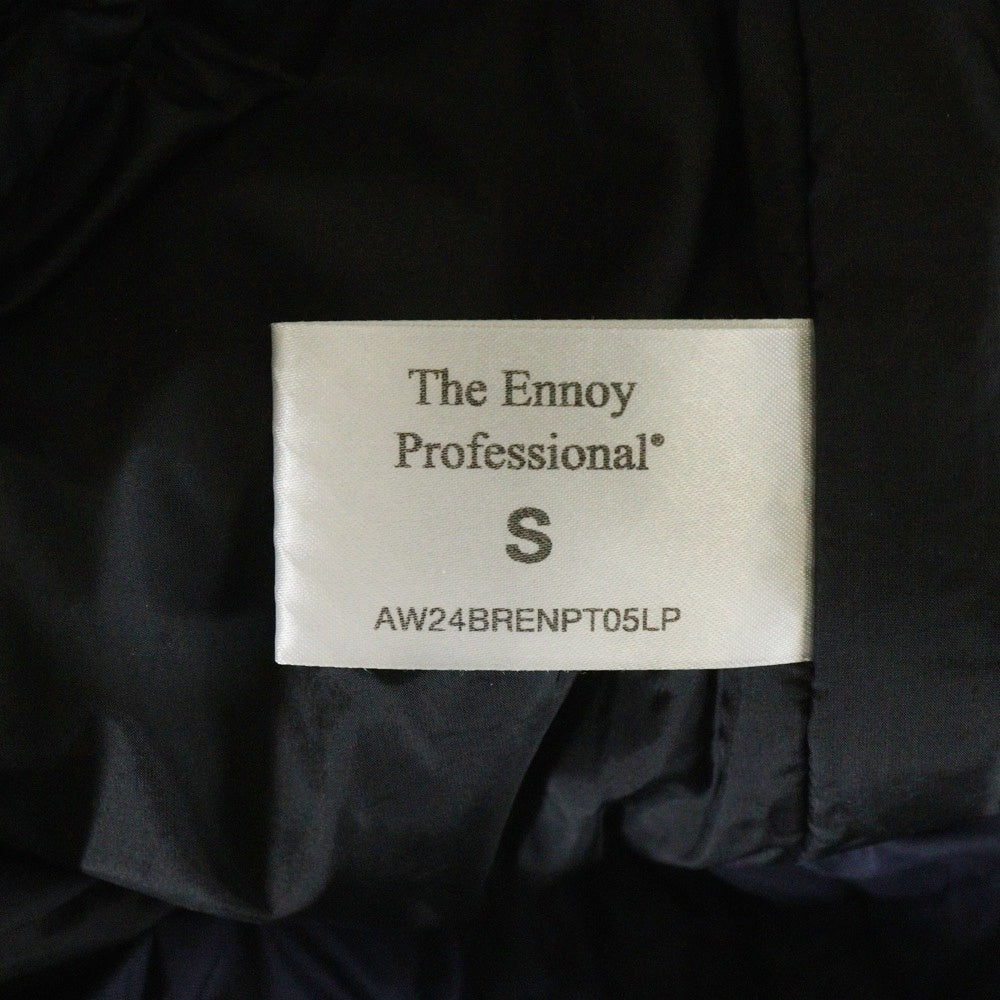 ENNOY(エンノイ) 24AW PADDED PANTS ロゴ刺繍 ナイロンパンツ ネイビー AW24BRENPT05LP