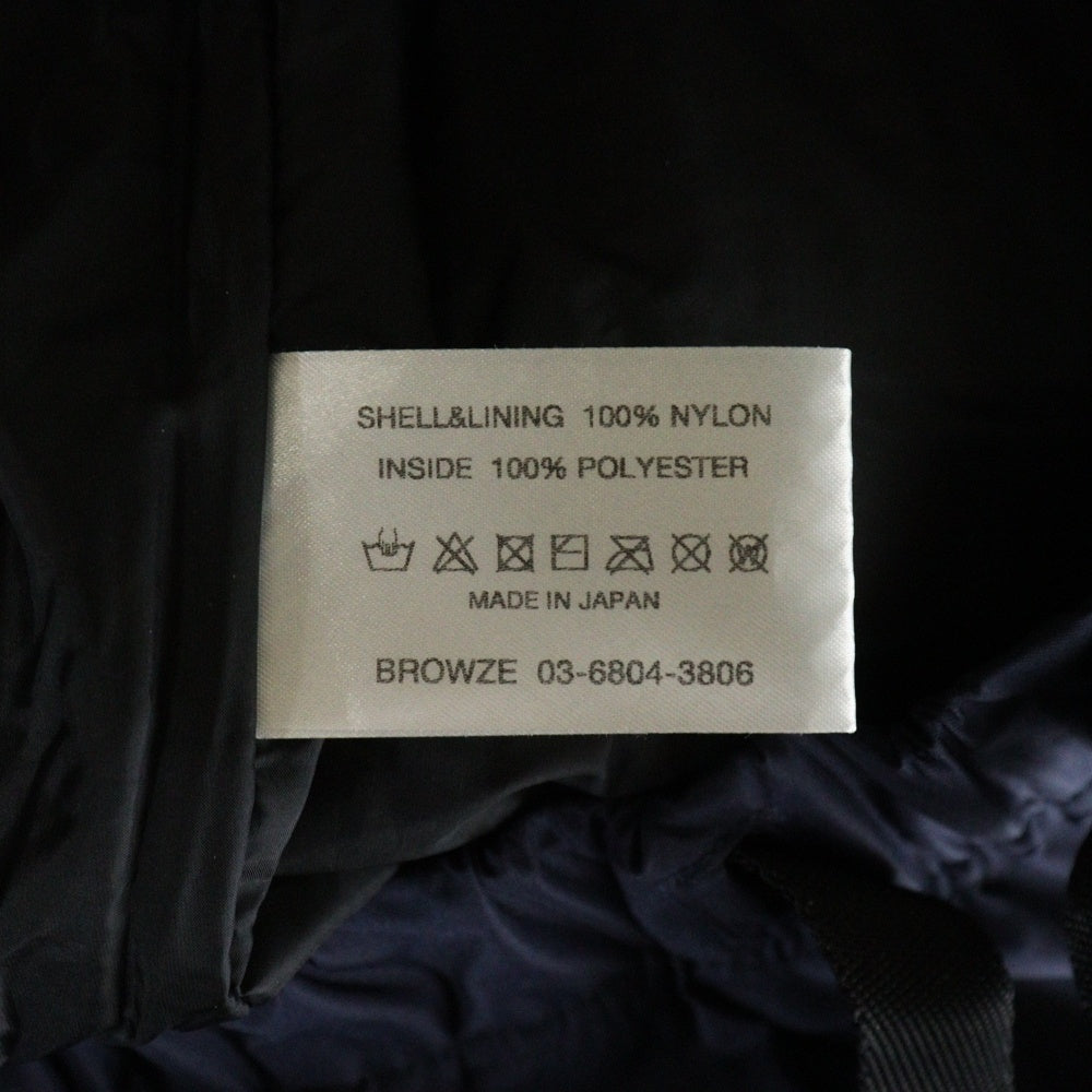 ENNOY(エンノイ) 24AW PADDED PANTS ロゴ刺繍 ナイロンパンツ ネイビー AW24BRENPT05LP