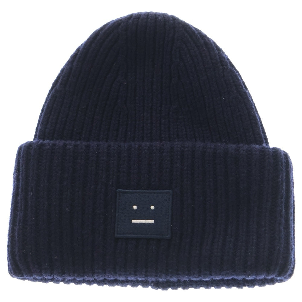 Acne Studios(アクネ ストゥディオズ) WOOL KNIT BEANIE ウールニットビーニー 帽子 ニット帽 ネイビー PAW16-17C163