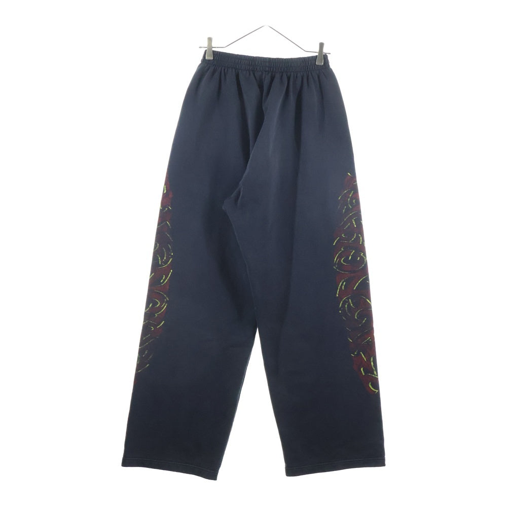 BALENCIAGA(バレンシアガ) 23AW OFFSHORE Offshore Baggy アートプリントスウェットバギーロングパンツ グレー 771081 TPVM9