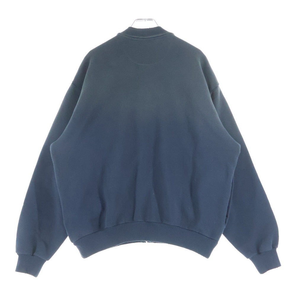 Acne Studios(アクネ ストゥディオズ) 25SS LOGO ZIP SWEATER ダメージ加工 フロントロゴ ジップアップスウェット ブラック FN-UX-SWEA000052
