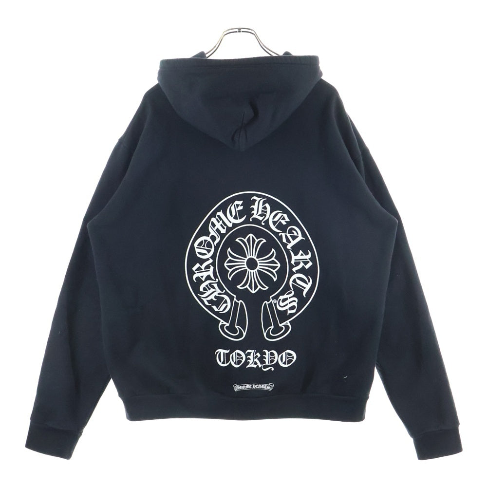 CHROME HEARTS(クロムハーツ) SWTSHRT HD ZIP 東京限定バックホースシュープリントダガージップパーカー