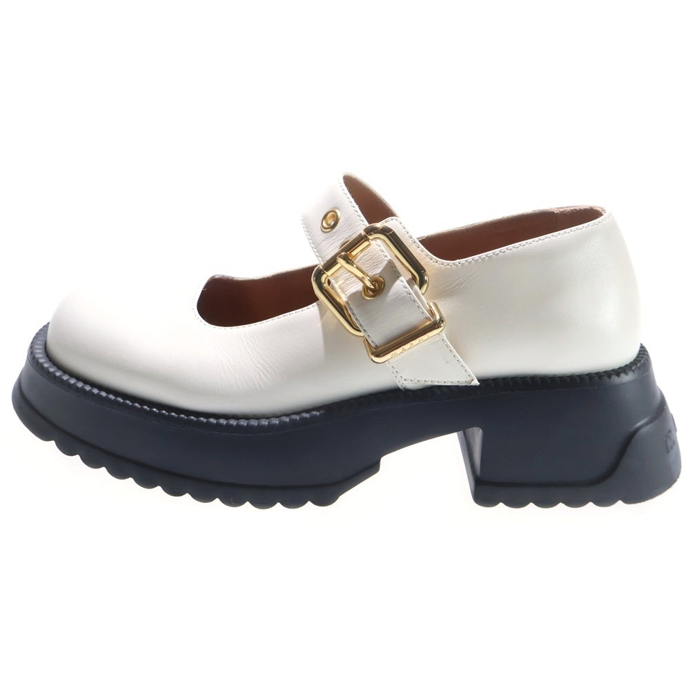 MARNI(マルニ) Mary Jane メリージュン レディース レザー プラットフォーム ローファー ホワイト