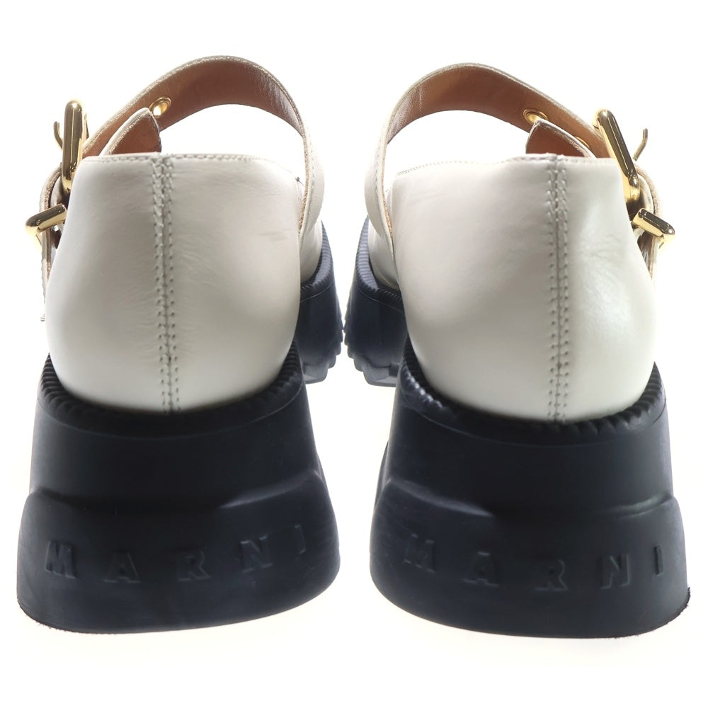 MARNI(マルニ) Mary Jane メリージュン レディース レザー プラットフォーム ローファー ホワイト