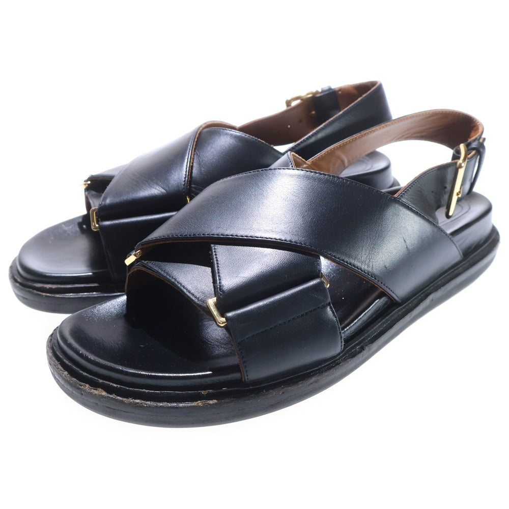 MARNI(マルニ) FB Criscross Sandal クリスクロス レザー サンダル レディース ブラック