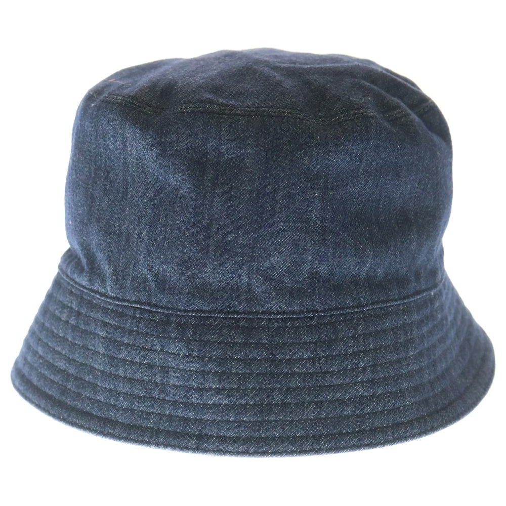 PRADA(プラダ) トライアングルロゴ バケットハット 帽子 インディゴブルー デニム 2HC137 レディース
