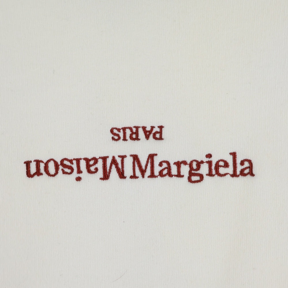 Maison Margiela(メゾンマルジェラ) 21SS アップサイドダウンロゴ プルオーバースウェット トレーナー ホワイト S50GU0166
