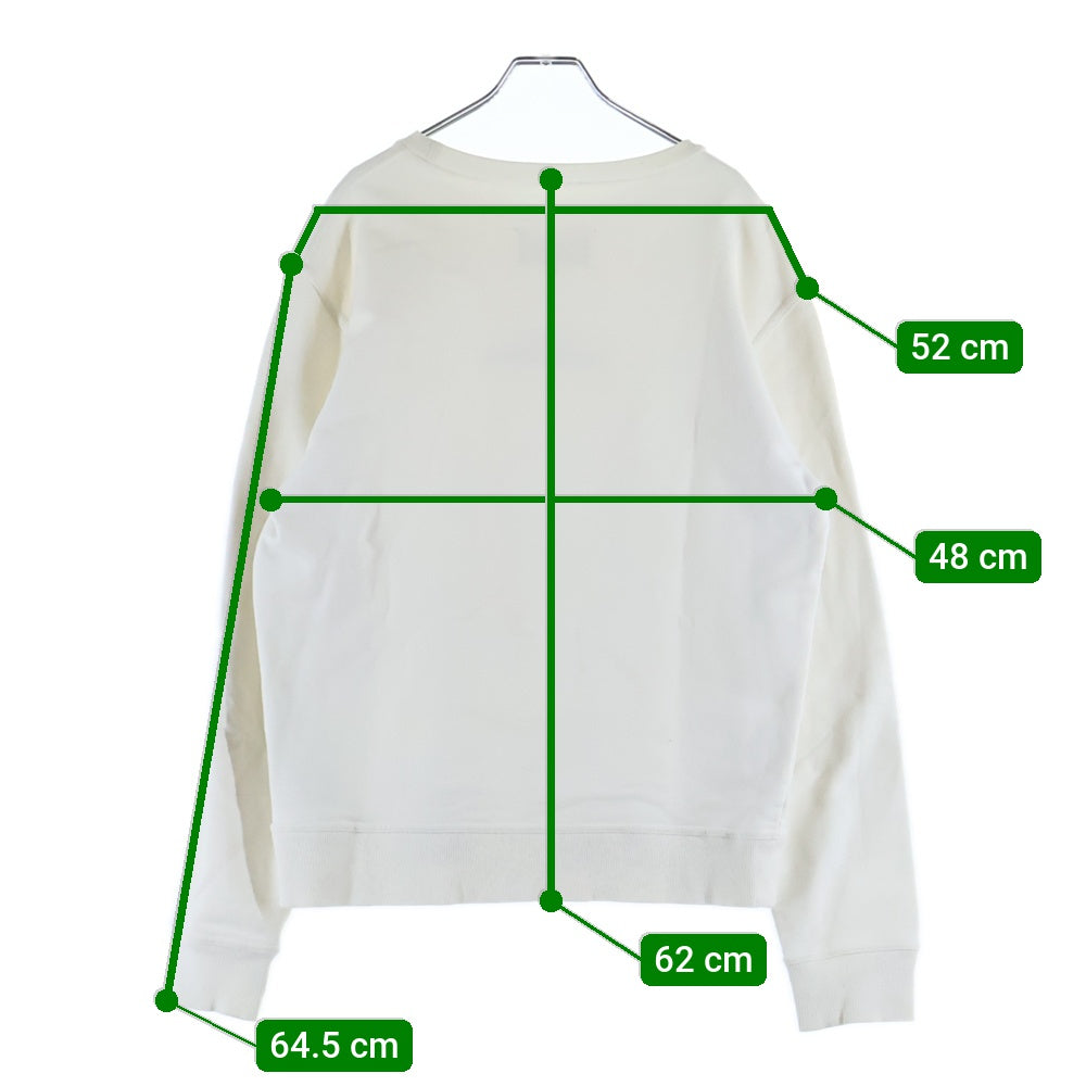 Maison Margiela(メゾンマルジェラ) 21SS アップサイドダウンロゴ プルオーバースウェット トレーナー ホワイト S50GU0166