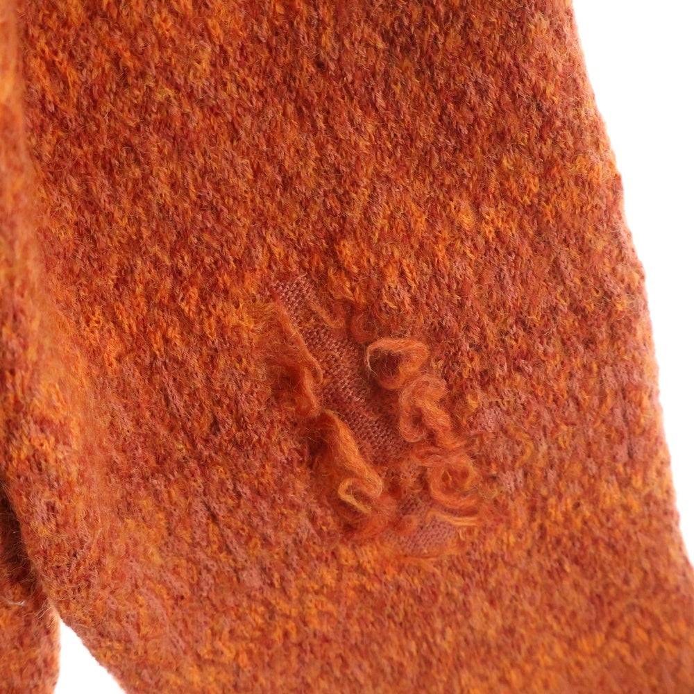 Maison Margiela(メゾンマルジェラ) 22SS INTERSIA V NECK CARDIGAN インターシャ ブイネック カーディガン オレンジ S51HA1181