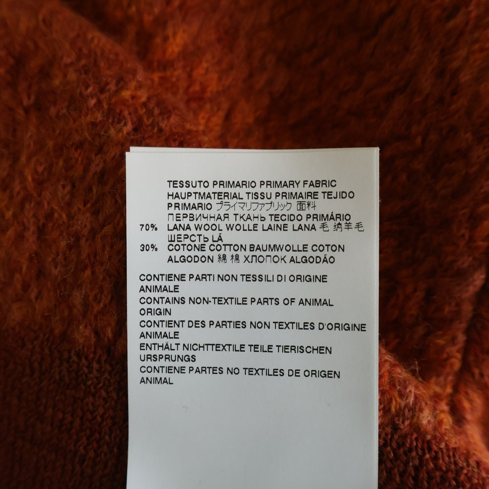 Maison Margiela(メゾンマルジェラ) 22SS INTERSIA V NECK CARDIGAN インターシャ ブイネック カーディガン オレンジ S51HA1181