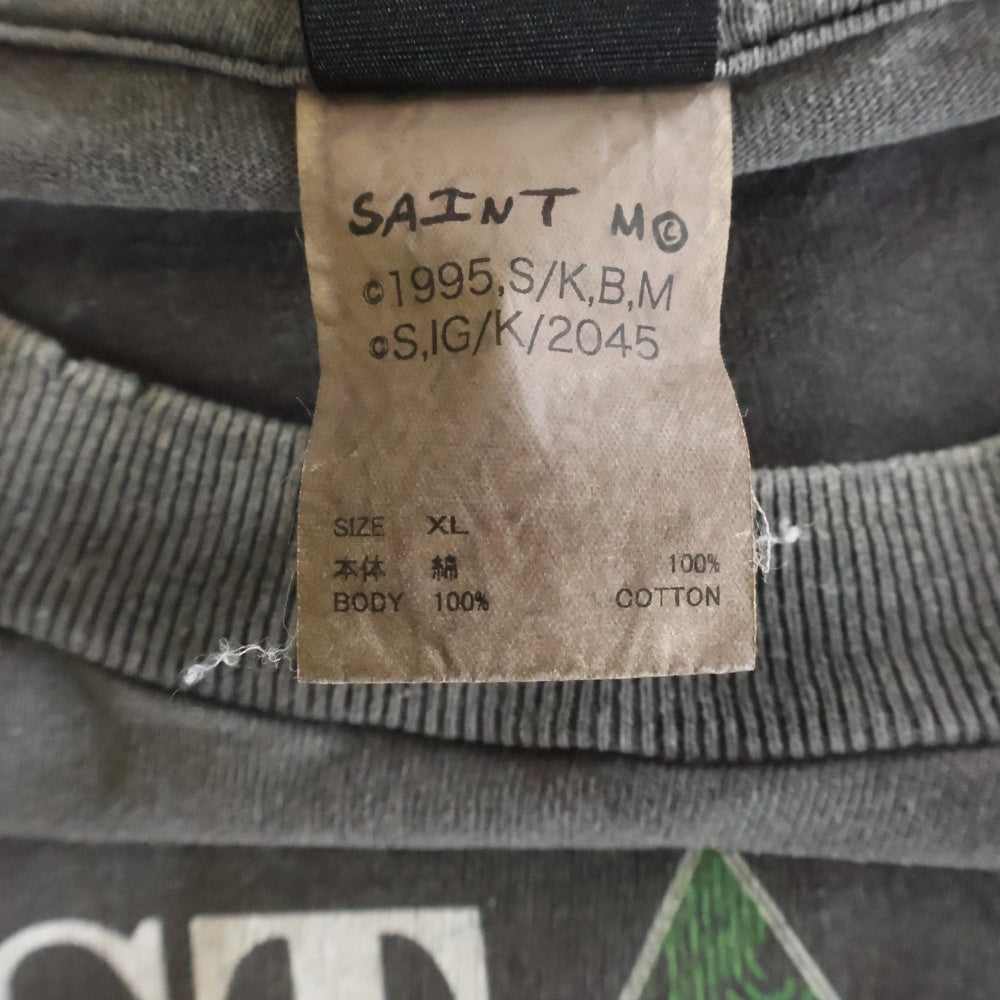 SAINT MICHAEL(セントマイケル) 24AW GITS GS_SS TEE 攻殻機動隊 ゴーストインザシェルプリント半袖Tシャツ カットソー グレー SM-YS1-0000-C31