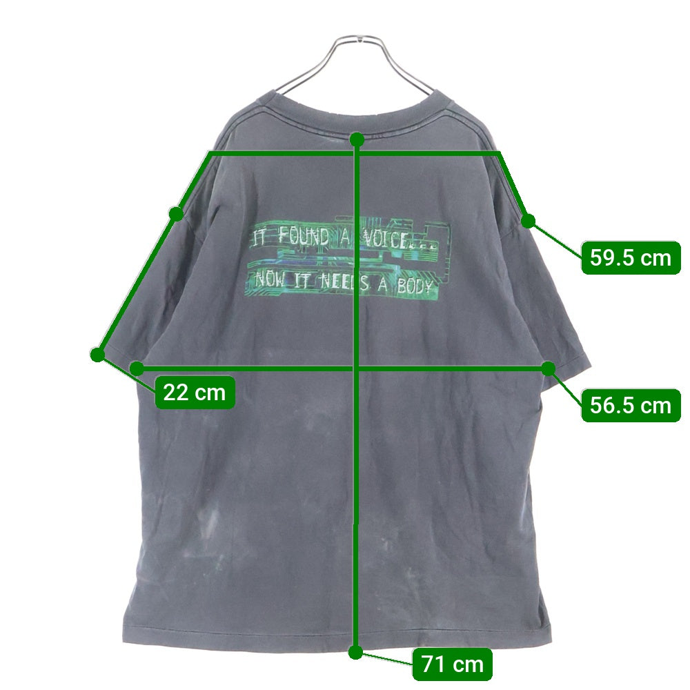 SAINT MICHAEL(セントマイケル) 24AW GITS GS_SS TEE 攻殻機動隊 ゴーストインザシェルプリント半袖Tシャツ カットソー グレー SM-YS1-0000-C31