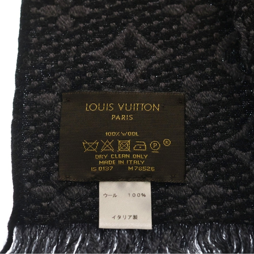 LOUIS VUITTON(ルイヴィトン) エシャルプ モノグラム クラシックマフラー グレー/ブラック M78526