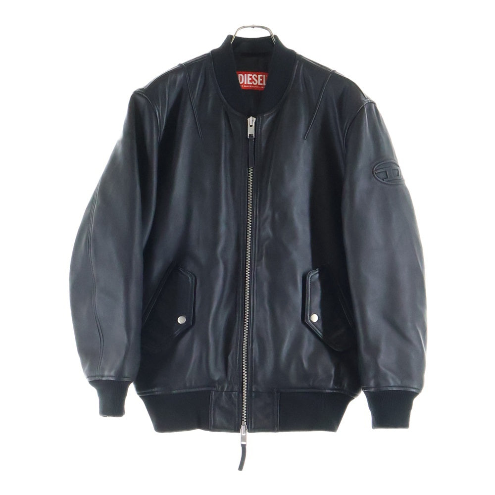 DIESEL(ディーゼル) L-Pritts パデッド レザージップアップブルゾン レザージャケット ブラック A10676