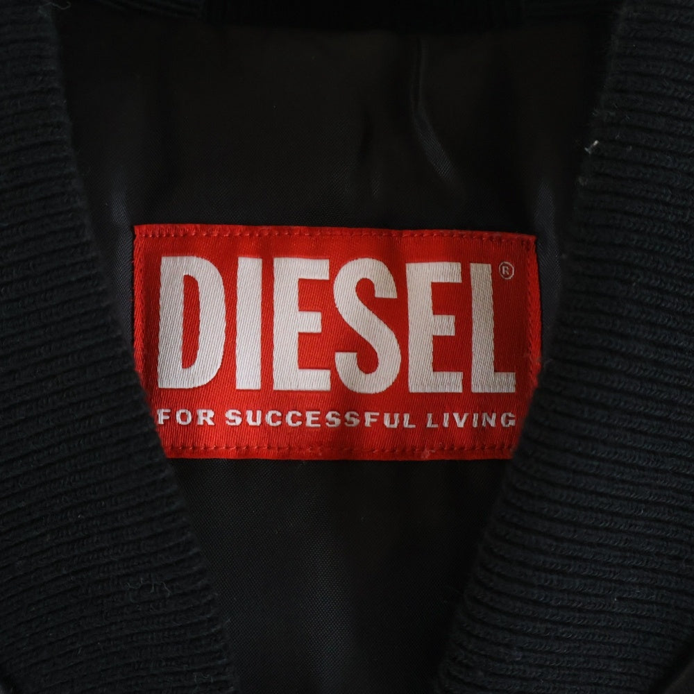 DIESEL(ディーゼル) L-Pritts パデッド レザージップアップブルゾン レザージャケット ブラック A10676