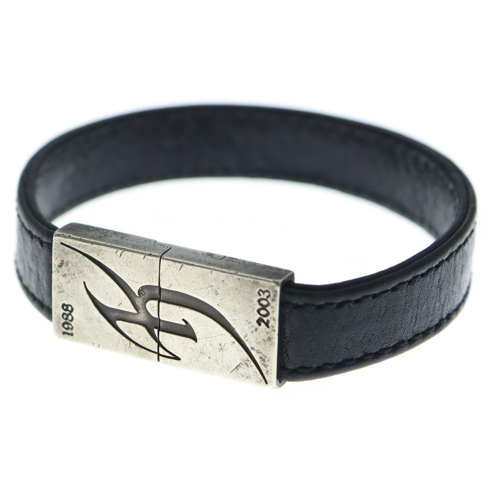 CHROME HEARTS(クロムハーツ) ×氷室京介 レザーブレスレット シルバー/ブラック