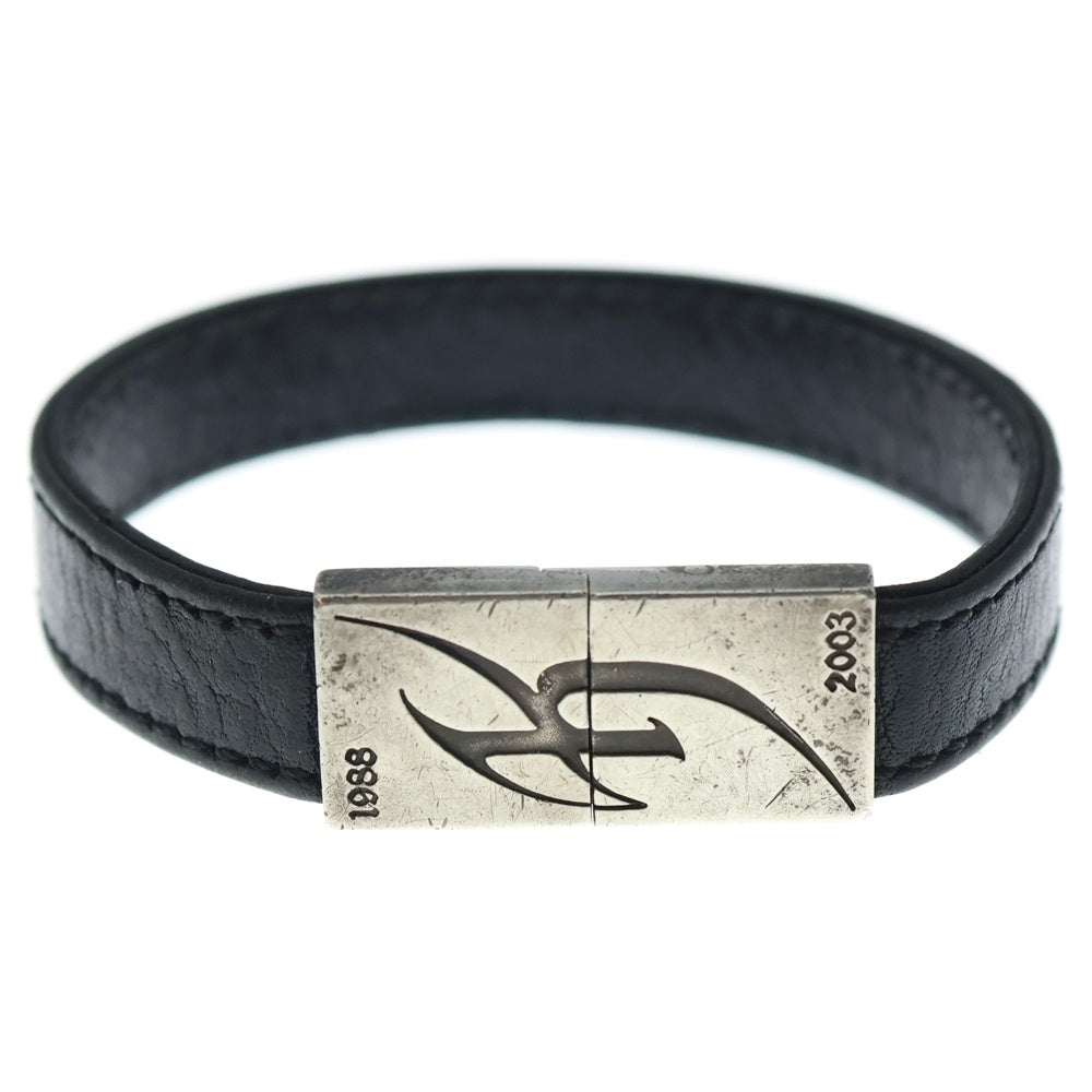 CHROME HEARTS(クロムハーツ) ×氷室京介 レザーブレスレット シルバー/ブラック