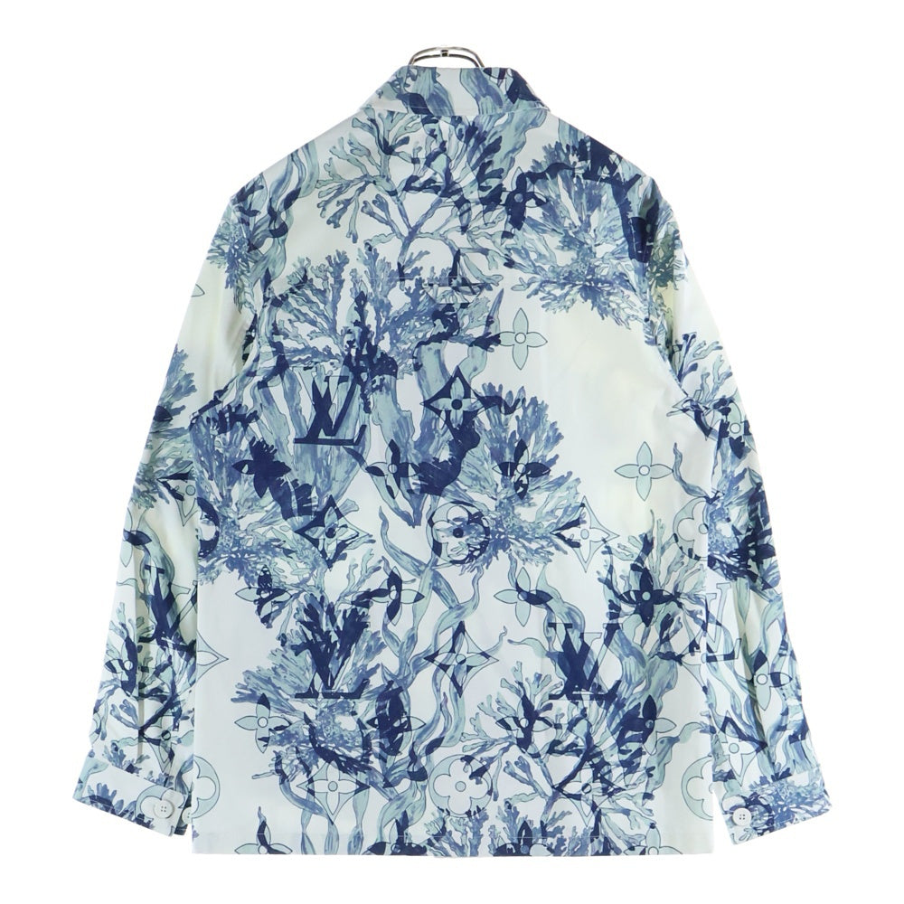 LOUIS VUITTON(ルイヴィトン) LV Logo Jacket LVロゴ グラフィック 総柄プリンテッドジャケット ブルゾン ホワイト/ブルー RM232M 26 HPB25W