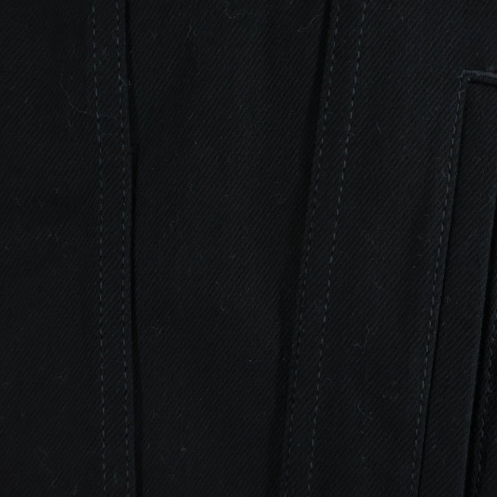 CELINE(セリーヌ) 22AW Back Logo Jacket ライトストーン バックロゴ ボア デニムジャケット トラッカージャケット ブラック 2Q523085T