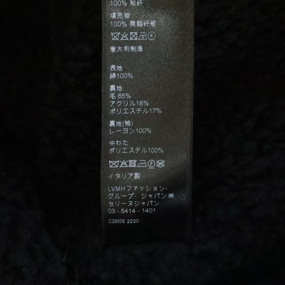 CELINE(セリーヌ) 22AW Back Logo Jacket ライトストーン バックロゴ ボア デニムジャケット トラッカージャケット ブラック 2Q523085T