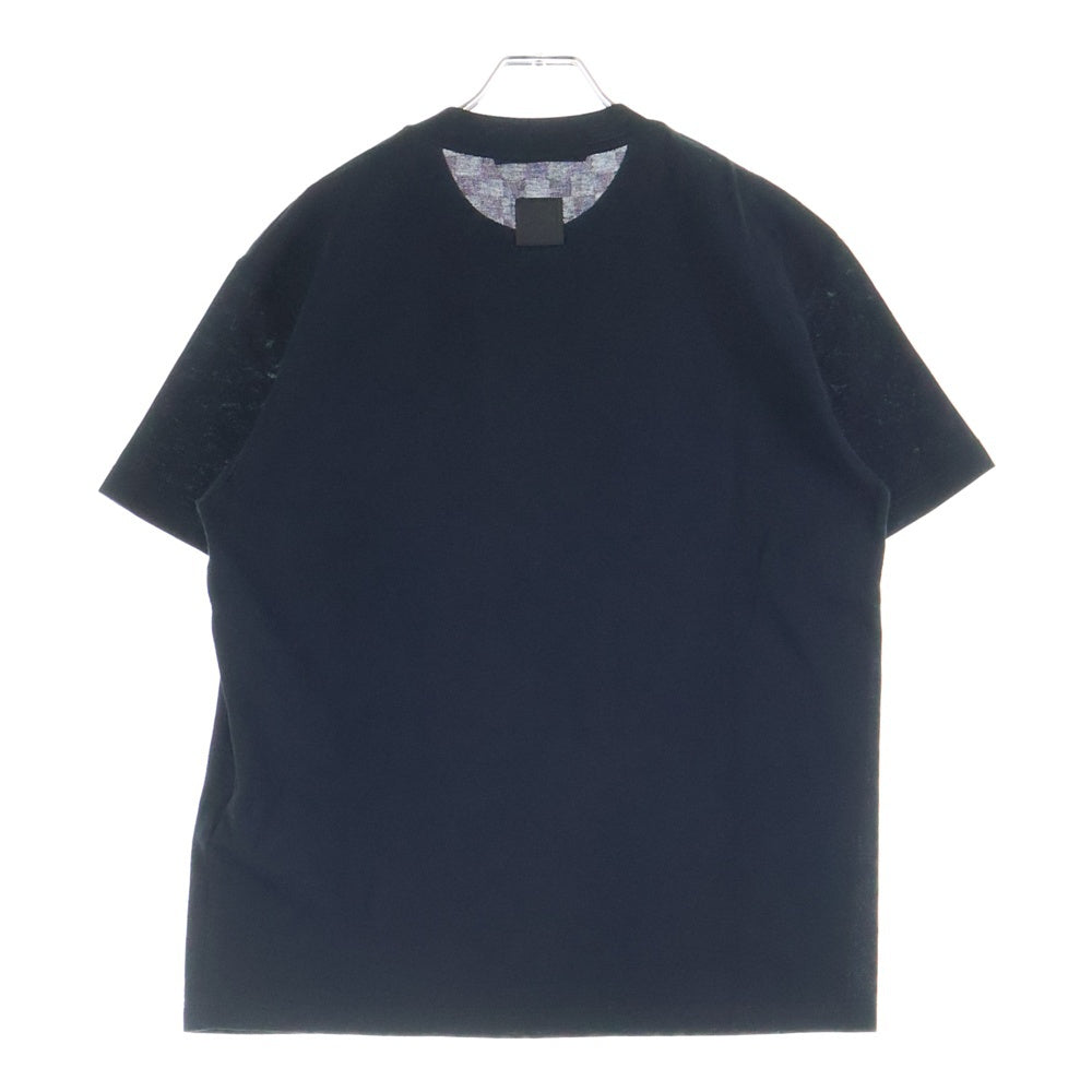 LOUIS VUITTON(ルイヴィトン) 25SS フロントロゴ ビーズデザイン クルーネック半袖Tシャツ カットソー ブラック RM252M JUV HTY93W