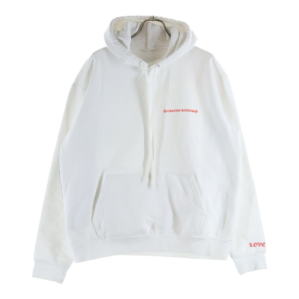 CHROME HEARTS(クロムハーツ) Laurie Lynn Stark LLS HOODIE ローリーリンスターク バックプリントプルオーバーパーカー ホワイト