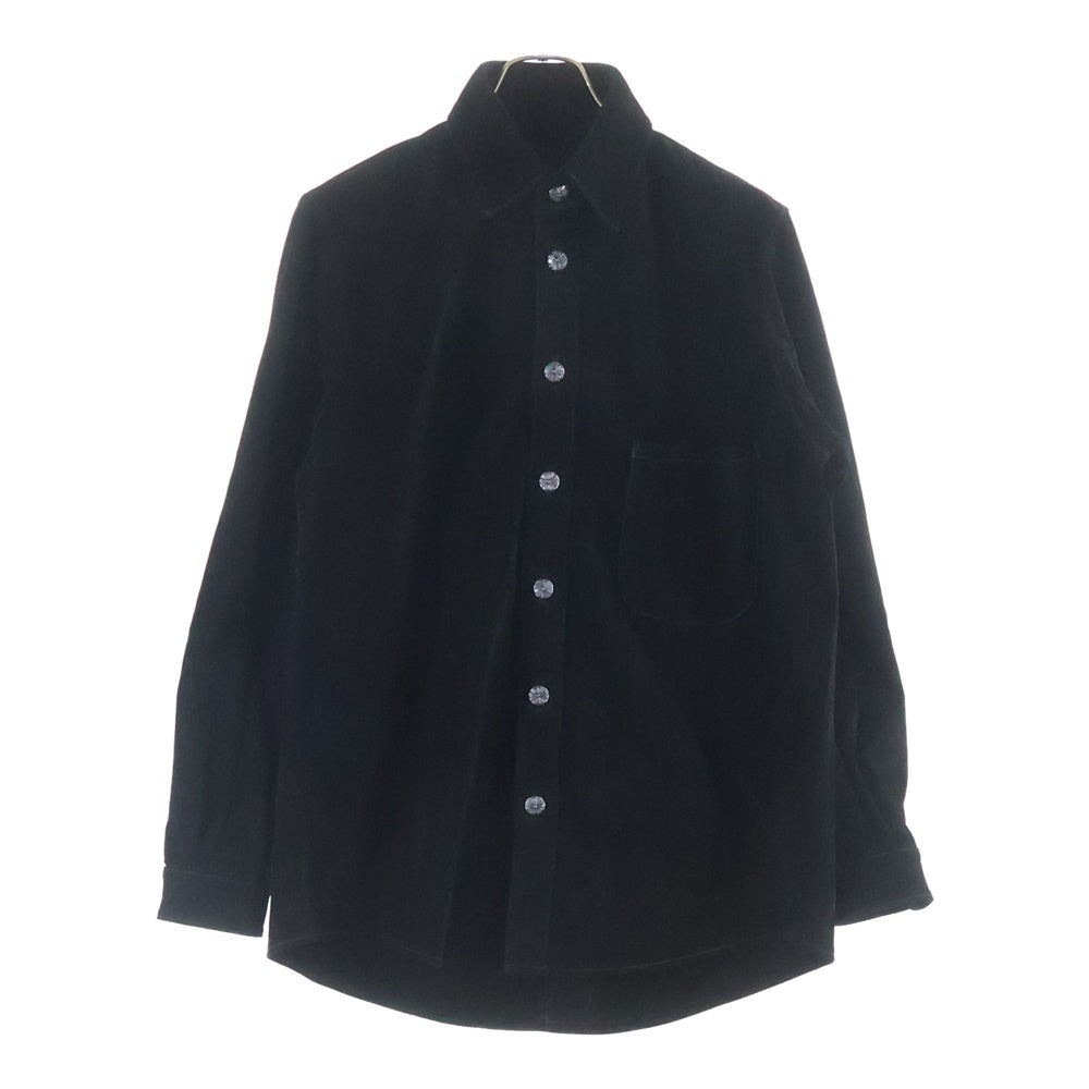 CHROME HEARTS(クロムハーツ) バックフレアニー クロスボール スウェード レザー 長袖シャツ ジャケット ブラック