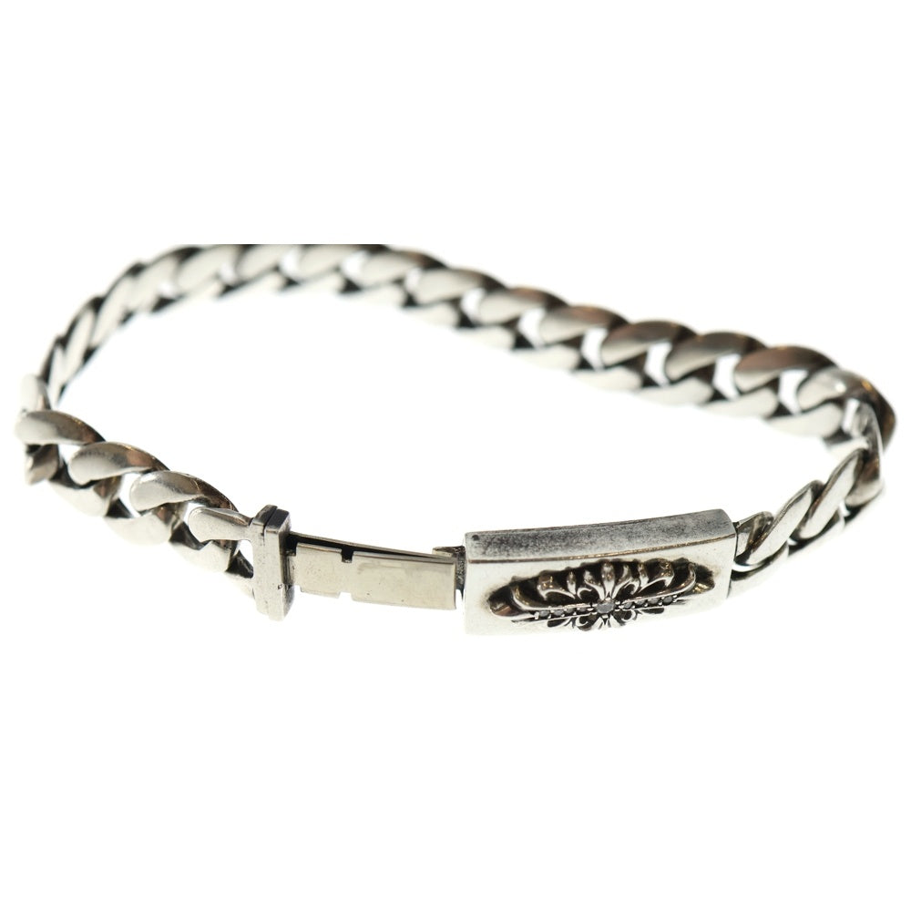 CHROME HEARTS(クロムハーツ) D BBY FLRL CRS PAVE ベイビーIDフローラルクロス パヴェダイヤ シルバーブレスレット