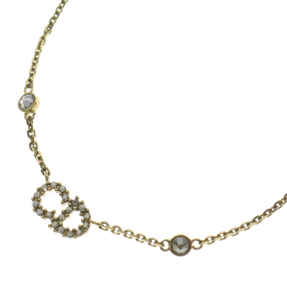 Christian Dior(クリスチャンディオール) CLAIR D LUNE クレールディー リュヌ クリスタル パール チェーンネックレス ゴールド レディース