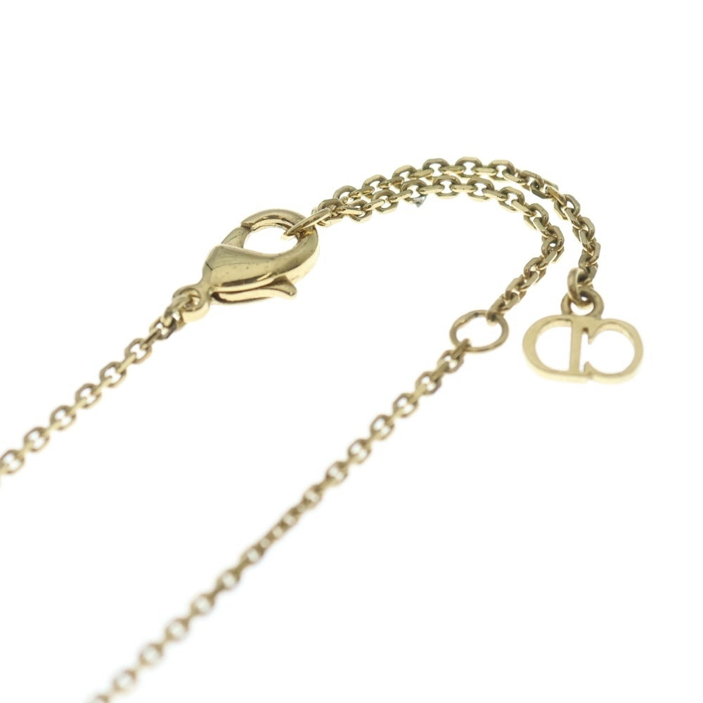Christian Dior(クリスチャンディオール) CLAIR D LUNE クレールディー リュヌ クリスタル パール チェーンネックレス ゴールド レディース