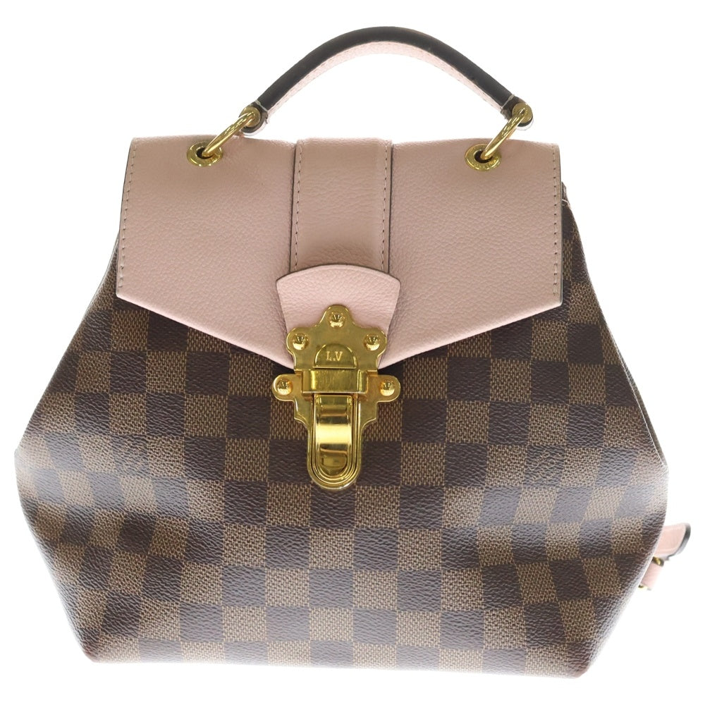 LOUIS VUITTON(ルイヴィトン) ダミエ クラプトン バックパック リュック ブラウン/ピンク N42262 レディース