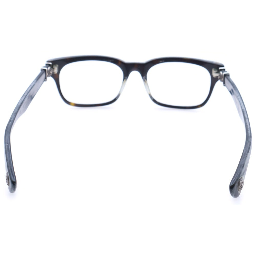 CHROME HEARTS(クロムハーツ) GITTIN ANY?-A BSフレアテンプル スクエアフレームアイウェア 眼鏡 ブラック ※度入り