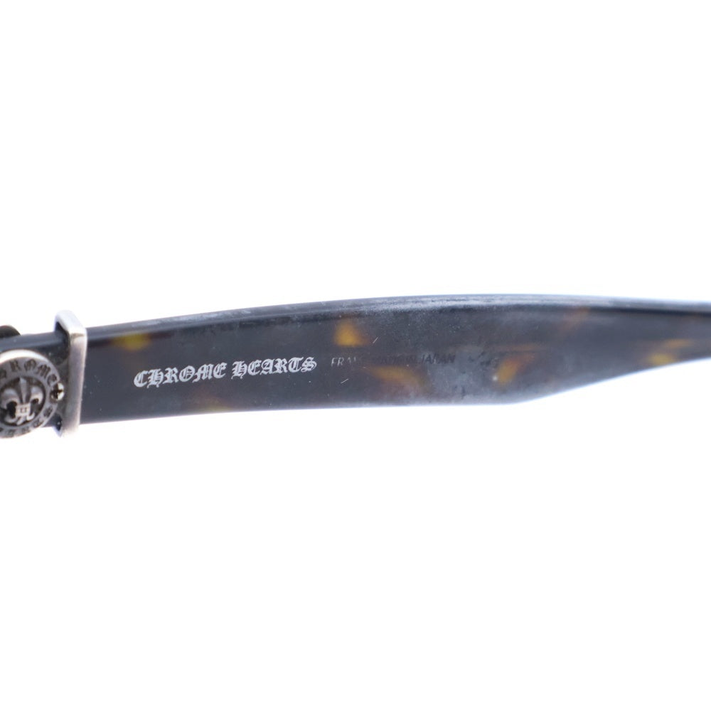 CHROME HEARTS(クロムハーツ) GITTIN ANY?-A BSフレアテンプル スクエアフレームアイウェア 眼鏡 ブラック ※度入り