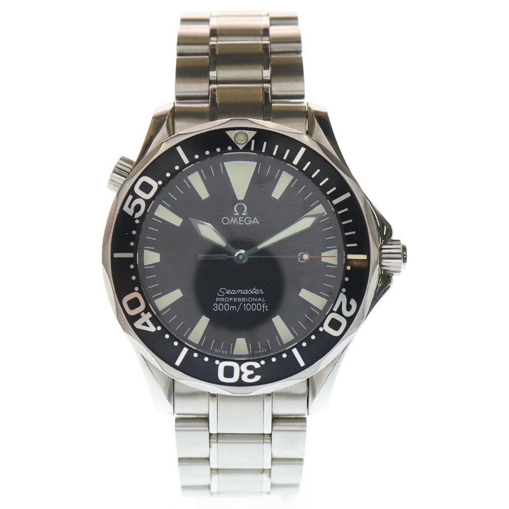 OMEGA(オメガ) シーマスタープロフェッショナル300 デイト SS 黒文字盤 クォーツ 腕時計 2264.50