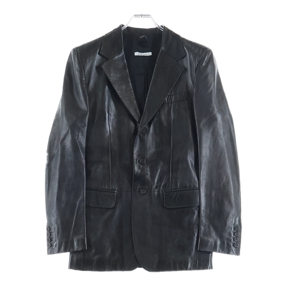YVES SAINT LAURENT(イヴサンローラン) TOM FORD期 3B LEATHER JACKET トムフォード期 レザーテーラードジャケット ブラック