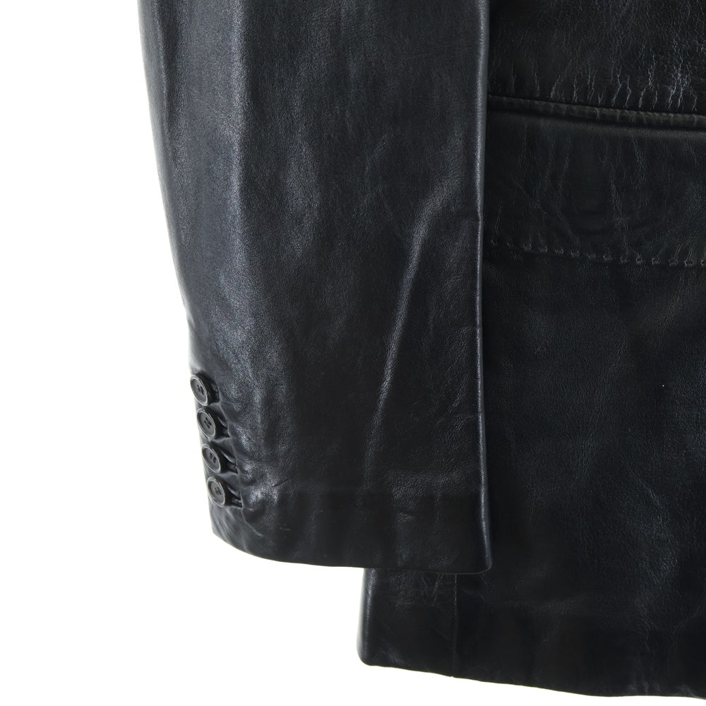 YVES SAINT LAURENT(イヴサンローラン) TOM FORD期 3B LEATHER JACKET トムフォード期 レザーテーラードジャケット ブラック