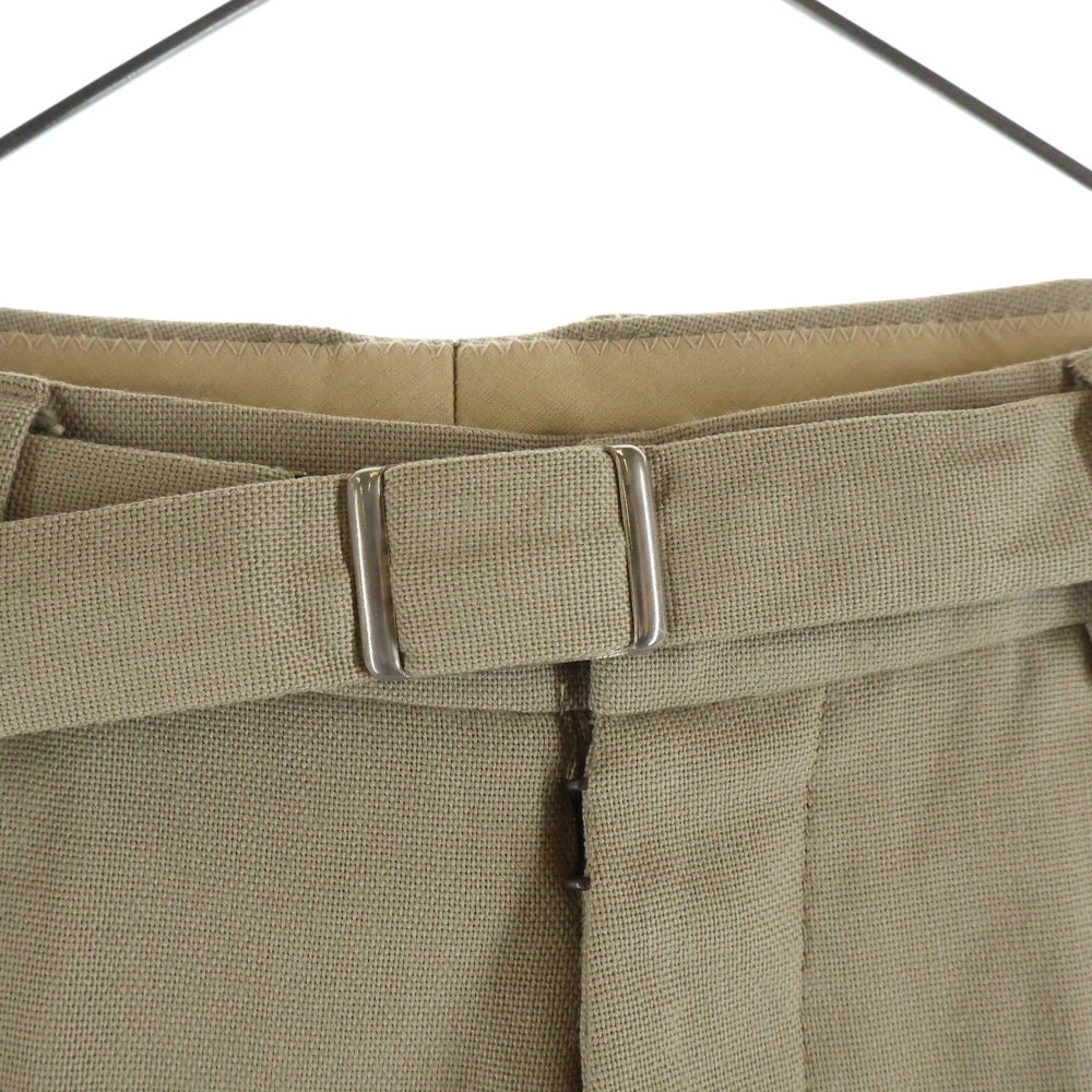 Maison Margiela(メゾンマルジェラ) 00AW 本人期 Wool Belt Pants ウールベルトパンツ スラックス ベージュ