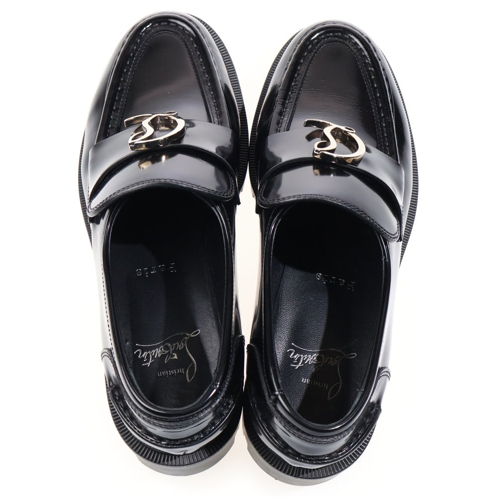 CHRISTIAN LOUBOUTIN(クリスチャンルブタン) CL Moc Lug オックスフォード レザーローファー ローカットシューズ ブラック 3221081 レディース
