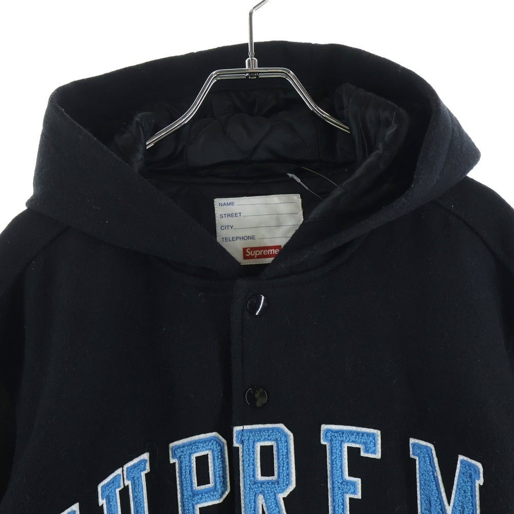 SUPREME(シュプリーム) 20AW King Hooded Varsity Jacket キングフーデッドバーシティスタジャンブルゾン ブラック