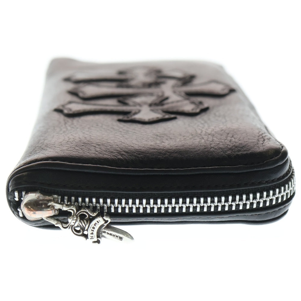 CHROME HEARTS(クロムハーツ) REC F ZIP 3クロス ラウンドジップレザーウォレット 財布 ブラック BCA368