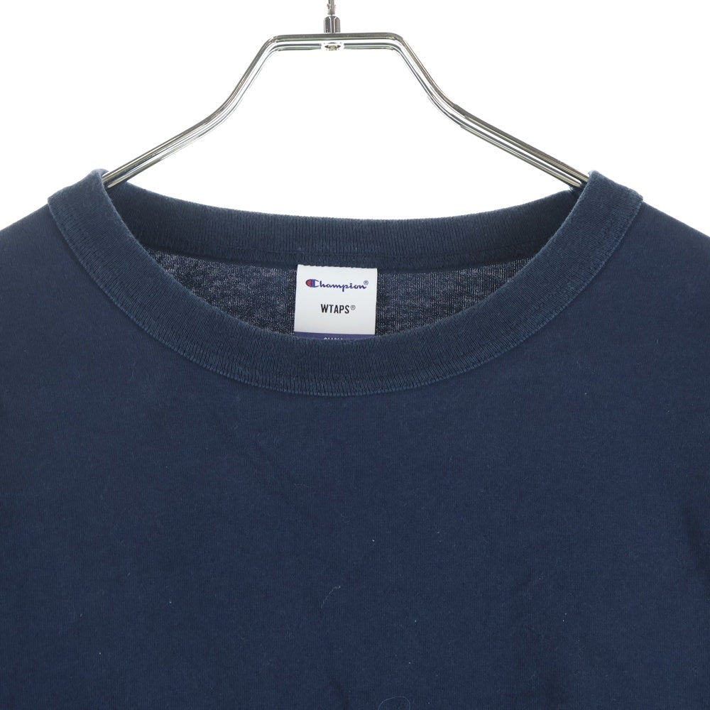 WTAPS(ダブルタップス) 21SS ChampionL/S T-Shirt チャンピオン ロゴ刺繍長袖Tシャツ ロンT ネイビー C8-T410