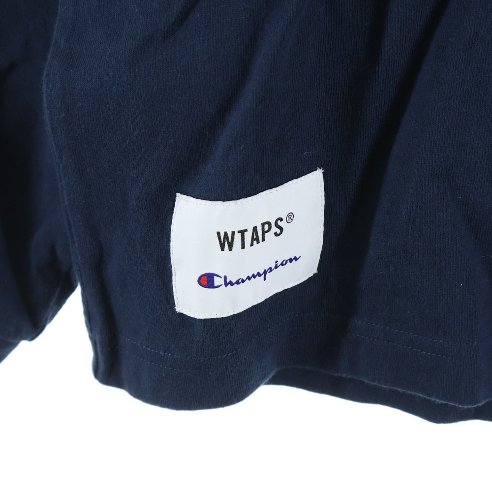 WTAPS(ダブルタップス) 21SS ChampionL/S T-Shirt チャンピオン ロゴ刺繍長袖Tシャツ ロンT ネイビー C8-T410