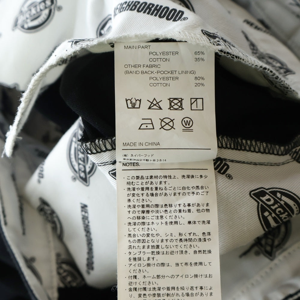 NEIGHBORHOOD(ネイバーフッド) 23AW DICKIES TUCK PANTS ディッキーズ タックパンツ ブラック 232EVDKN-PTM02