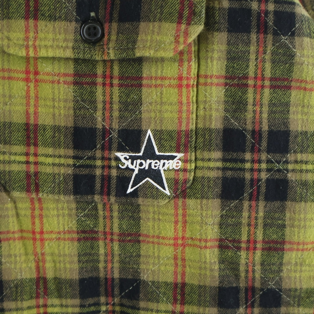 SUPREME(シュプリーム) 21AW Quilted Plaid Flannel Shirt スターロゴ