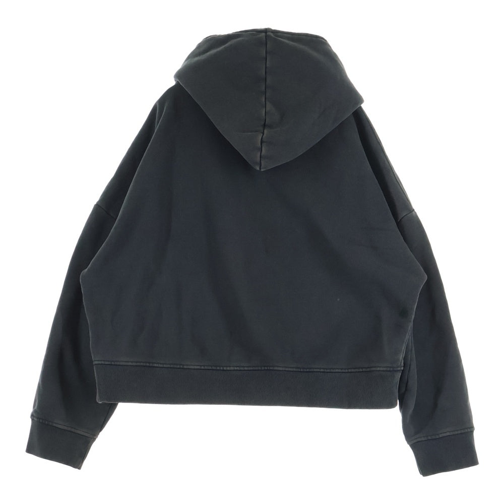 entire studios(エンタイア スタジオ) ETERNAL ZIP ウォッシュド加工 フルジップ ジップアップスウェットパーカー ブラック UNU-25-1003